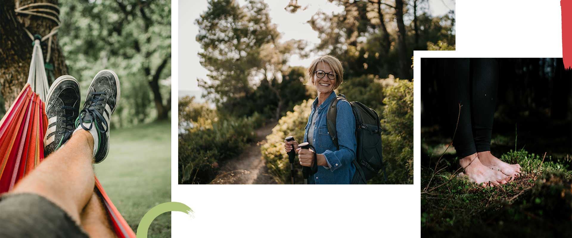 Teambuilding Event mit NATURHALT mit individuellen Features wie Hängematten, Wandern, Achtsamkeit